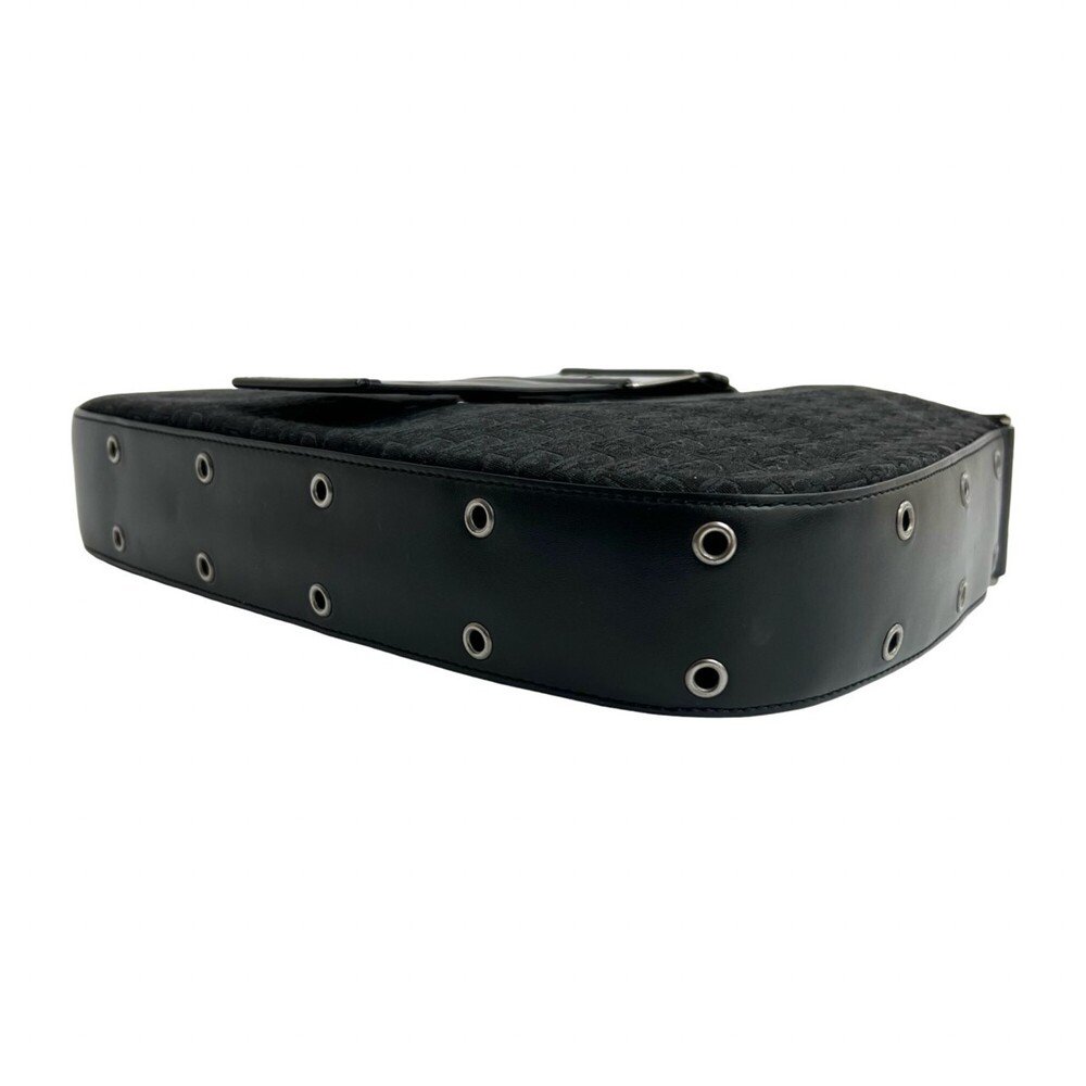 CHRISTIAN DIOR Black Leather Trotter Shoulder Bag - Picture 8 of 10